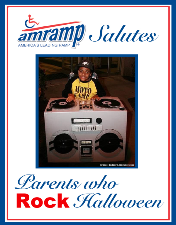 Amramp Salutes Parent Who Rock Halloween Award for DJ Wheelchair Halloween Costume