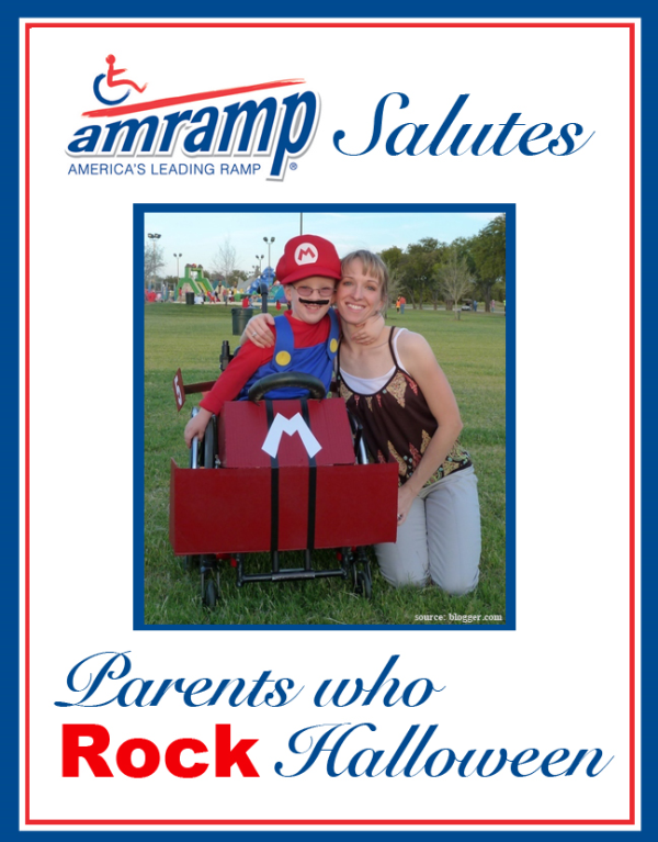 Amramp Salutes Parent Who Rock Halloween Award for Mario Wheelchair Halloween Costume