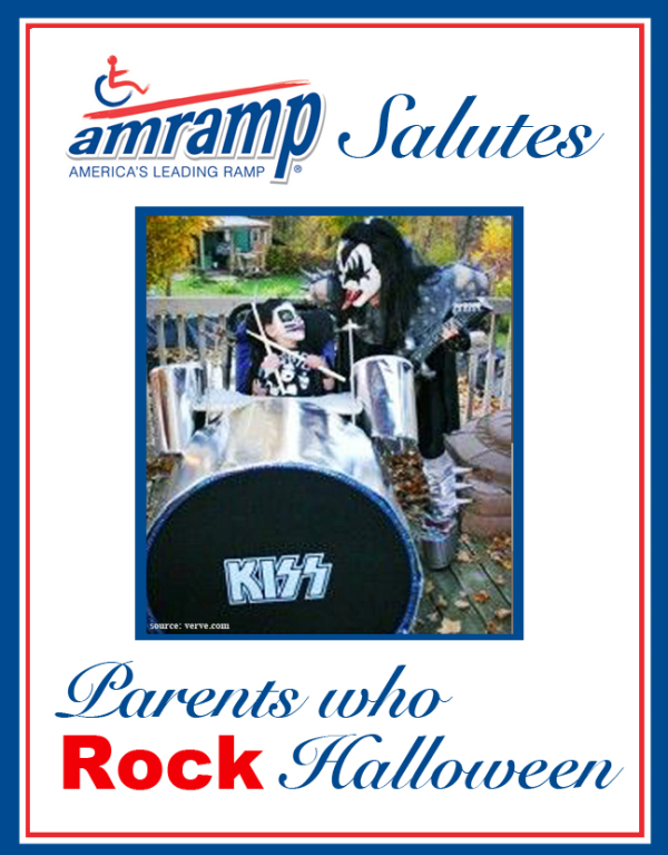 Amramp Salutes Parent Who Rock Halloween Award for Kiss Drummer Wheelchair Halloween Costume
